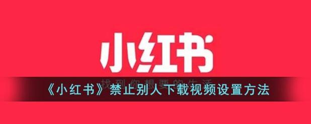 小红书视频怎么禁止别人下载