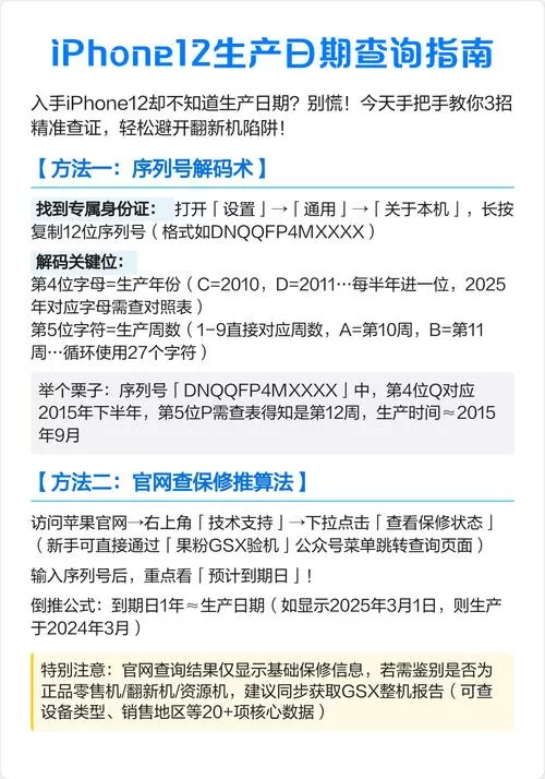 如何查询手机生产日期