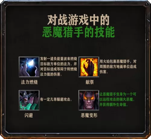 魔兽争霸3恶魔猎手技能