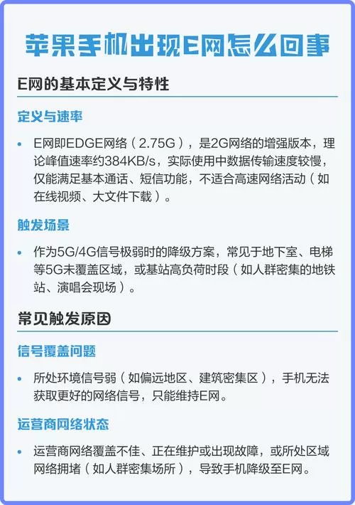 苹果手机老是出现E网怎么解决