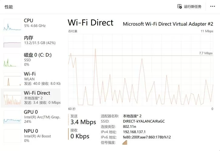 wifi direct virtual adapter