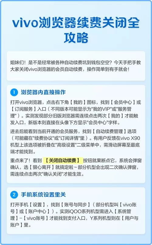 vivo如何关闭自动续费图标