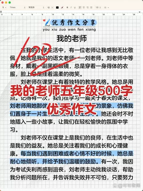 我是小老师的作文500字图标