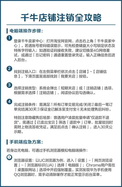 手机千牛怎么注销卖家店铺