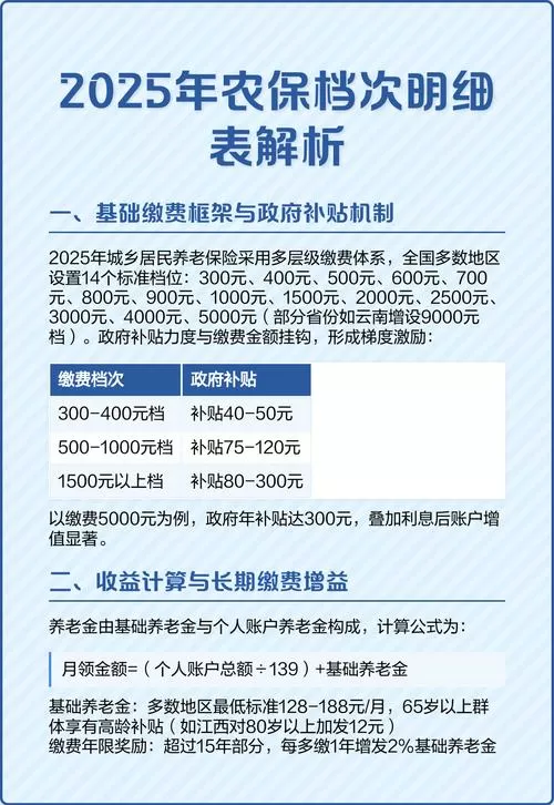 新农保一共有多少个档次