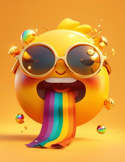 抖音吐彩虹表情包