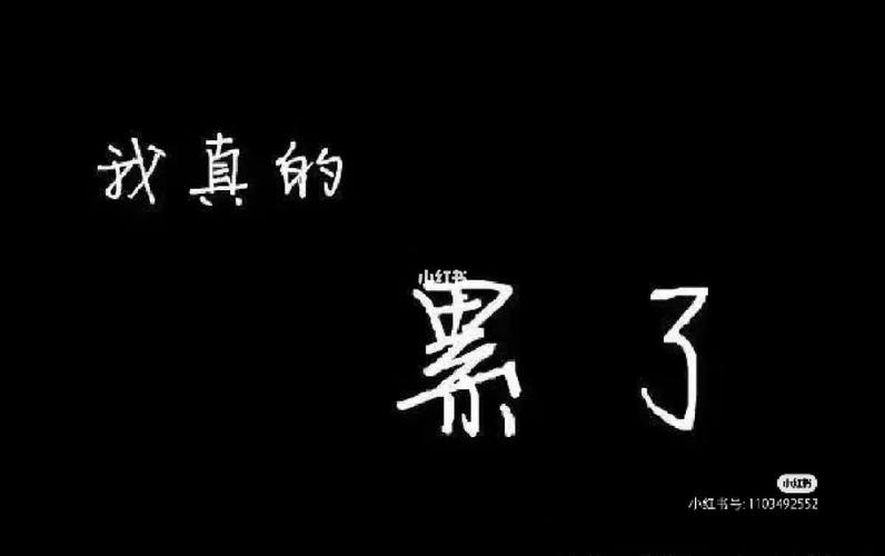 我是真的累了小小