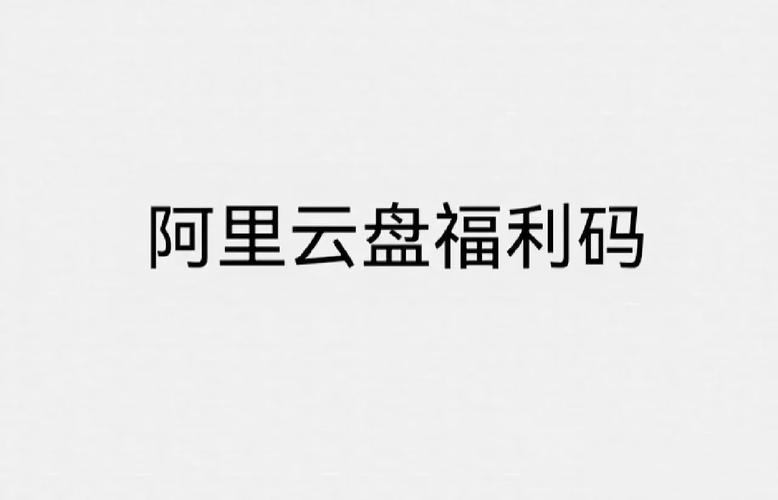 阿里云盘(福利码)
