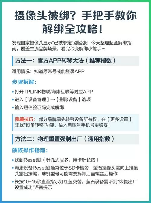 摄像头不小心解绑了怎么办