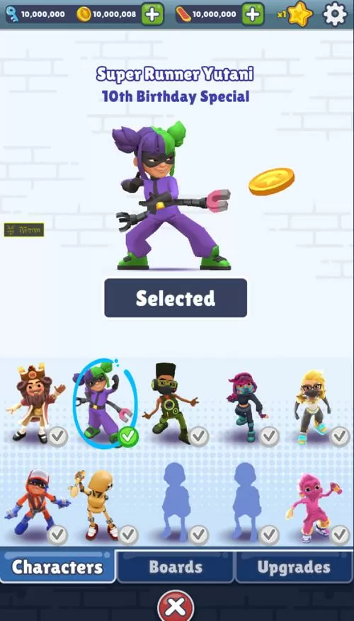 SubwaySurf186个角色全解锁版
