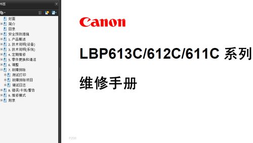 佳能打印机维修手册