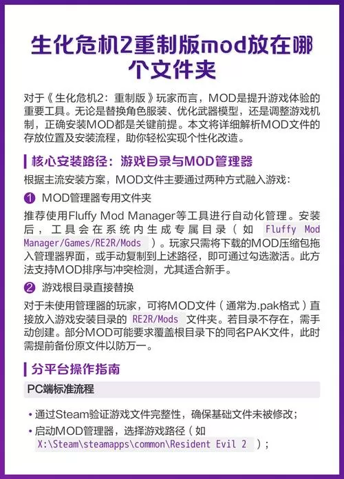 游戏mod放在哪个文件夹