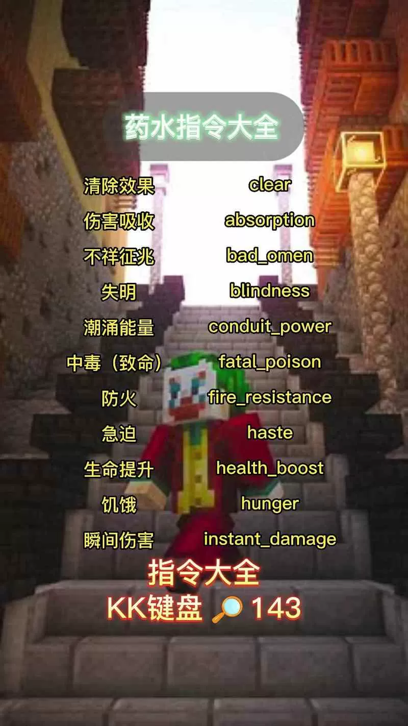 我的世界药水指令代码