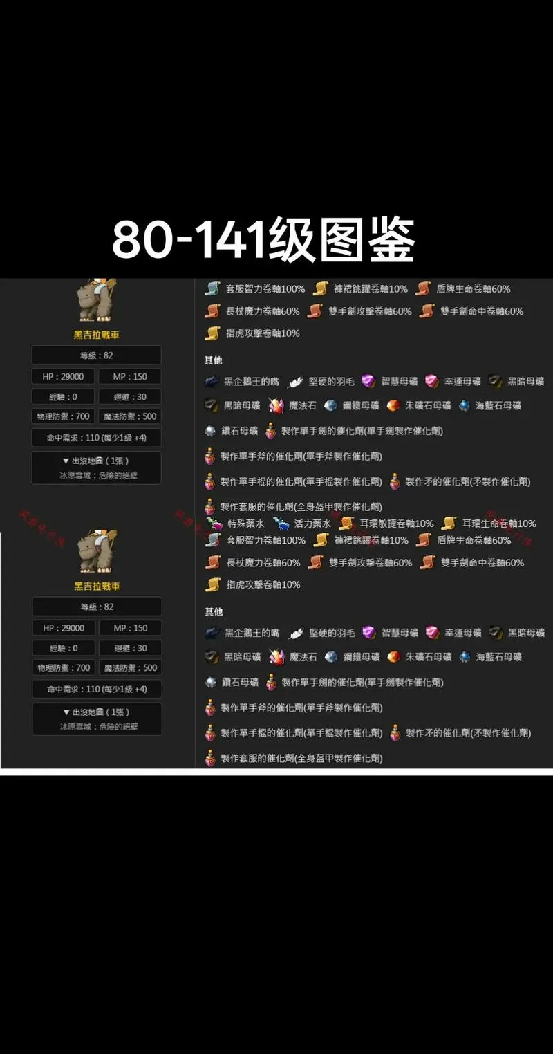 冒险岛079掉落查询截图