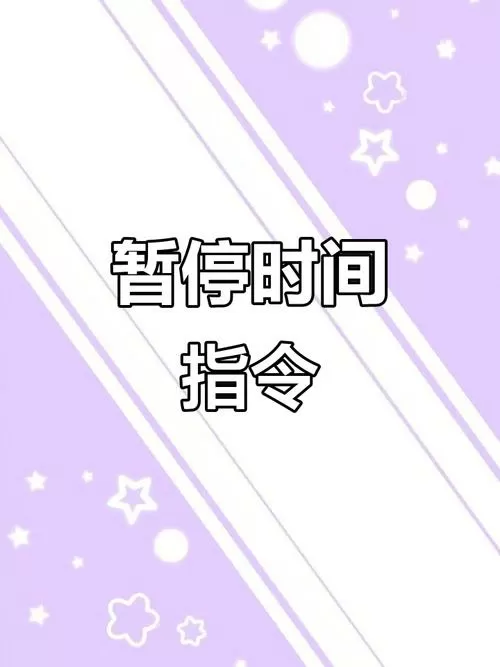 我的世界暂停时间指令