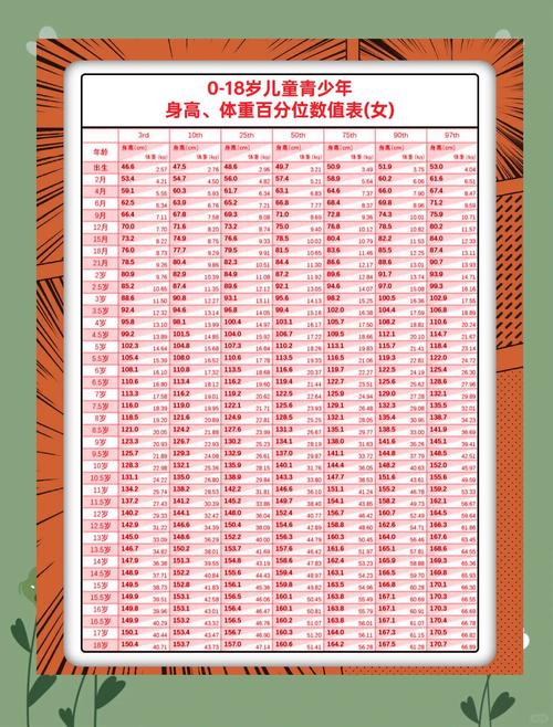 2024身高体重标准表最新版