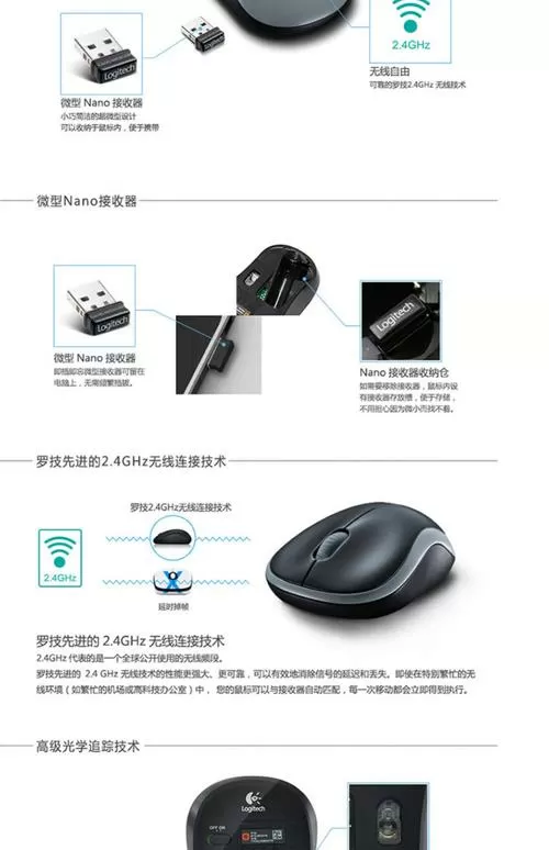 罗技无线鼠标接收器怎么配对图标