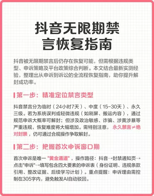 抖音禁言无限期怎么解除
