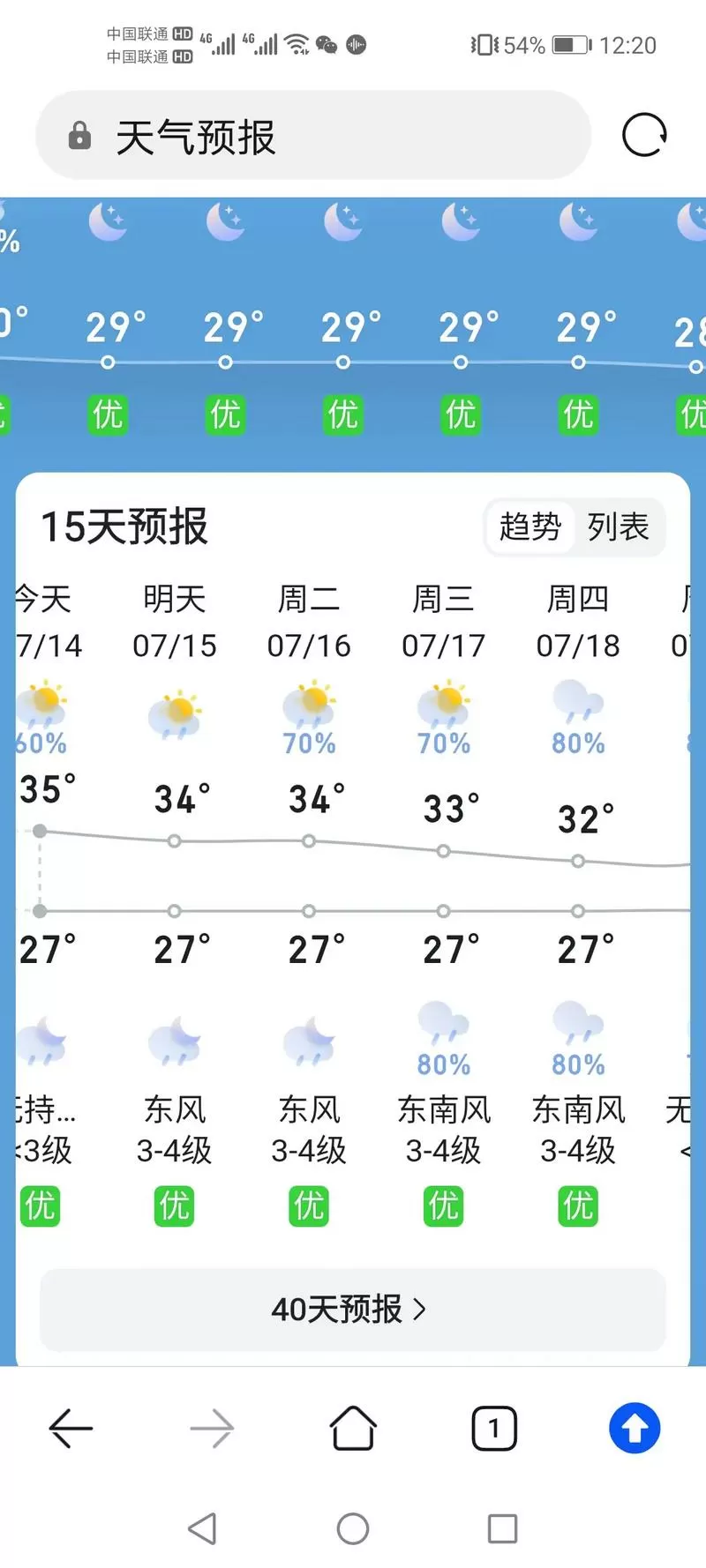 广州天气预报15天准确天气查询表