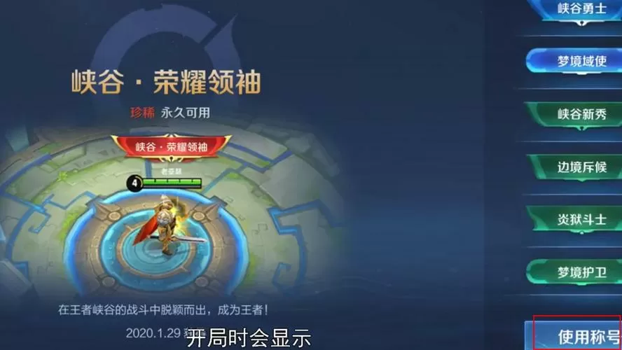 王者头顶称号在哪设置