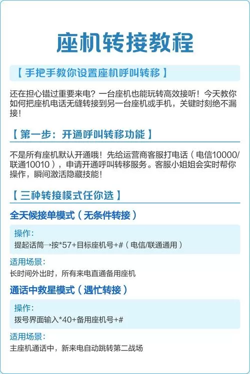 座机来电转接怎么设置