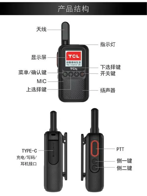 对讲机上面的按键功能