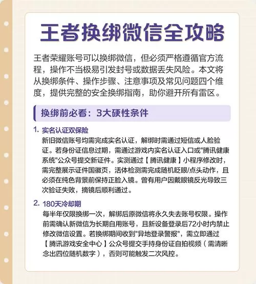 王者荣耀能换绑微信吗