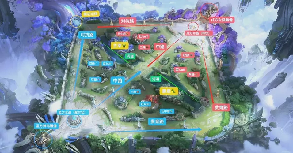 王者峡谷5v5地图全景图