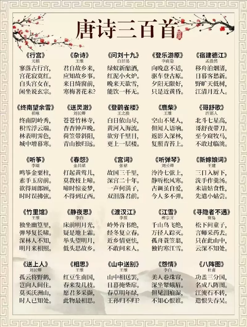 唐诗三百首300首