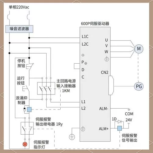 汇川伺服驱动器接线图