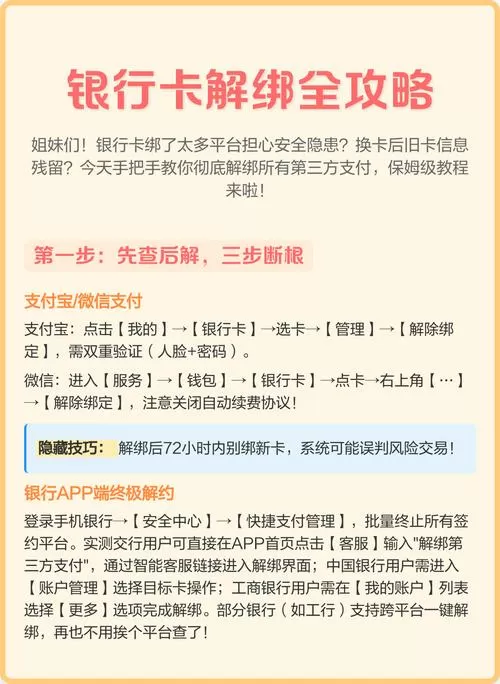 如何解绑网贷平台里的银行卡