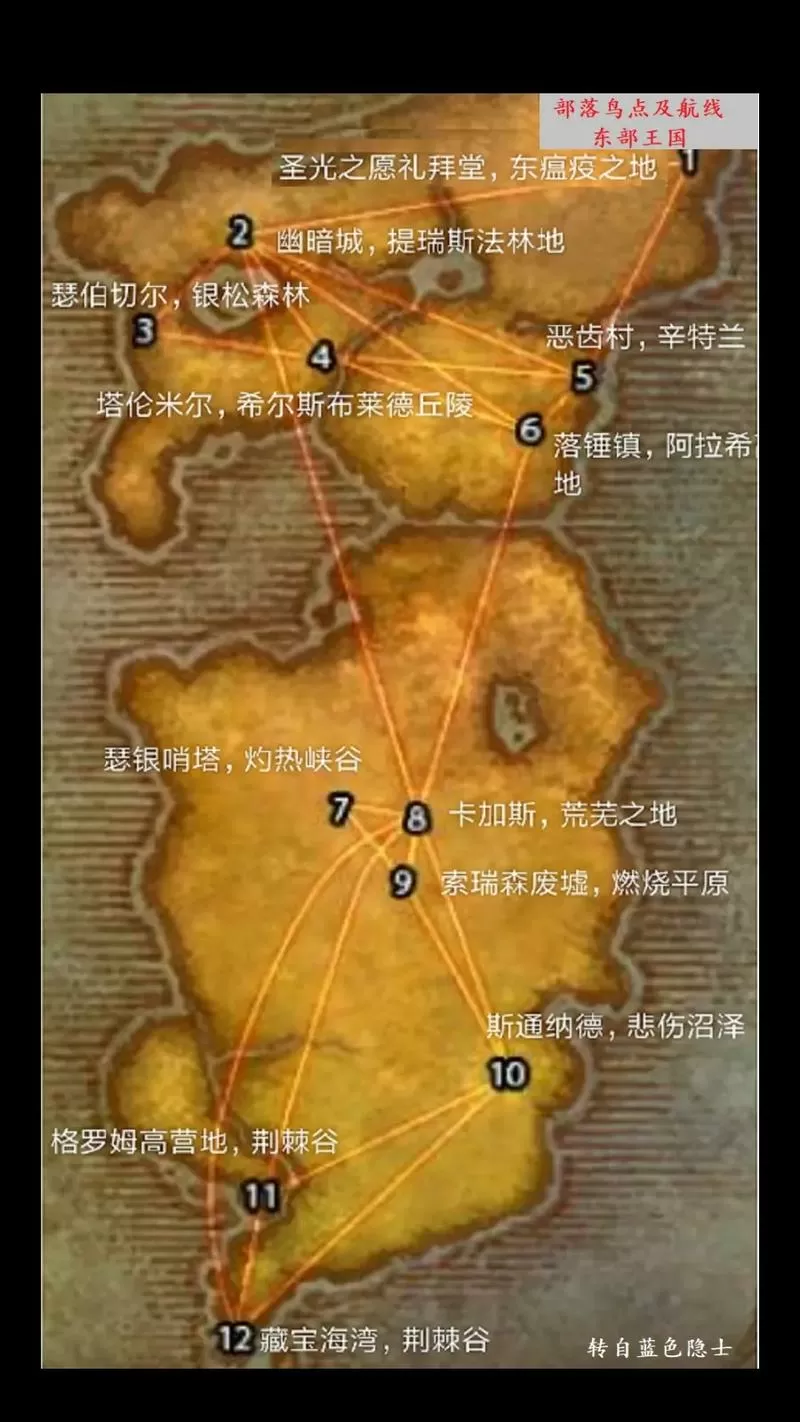 魔兽世界怀旧服飞行点全开