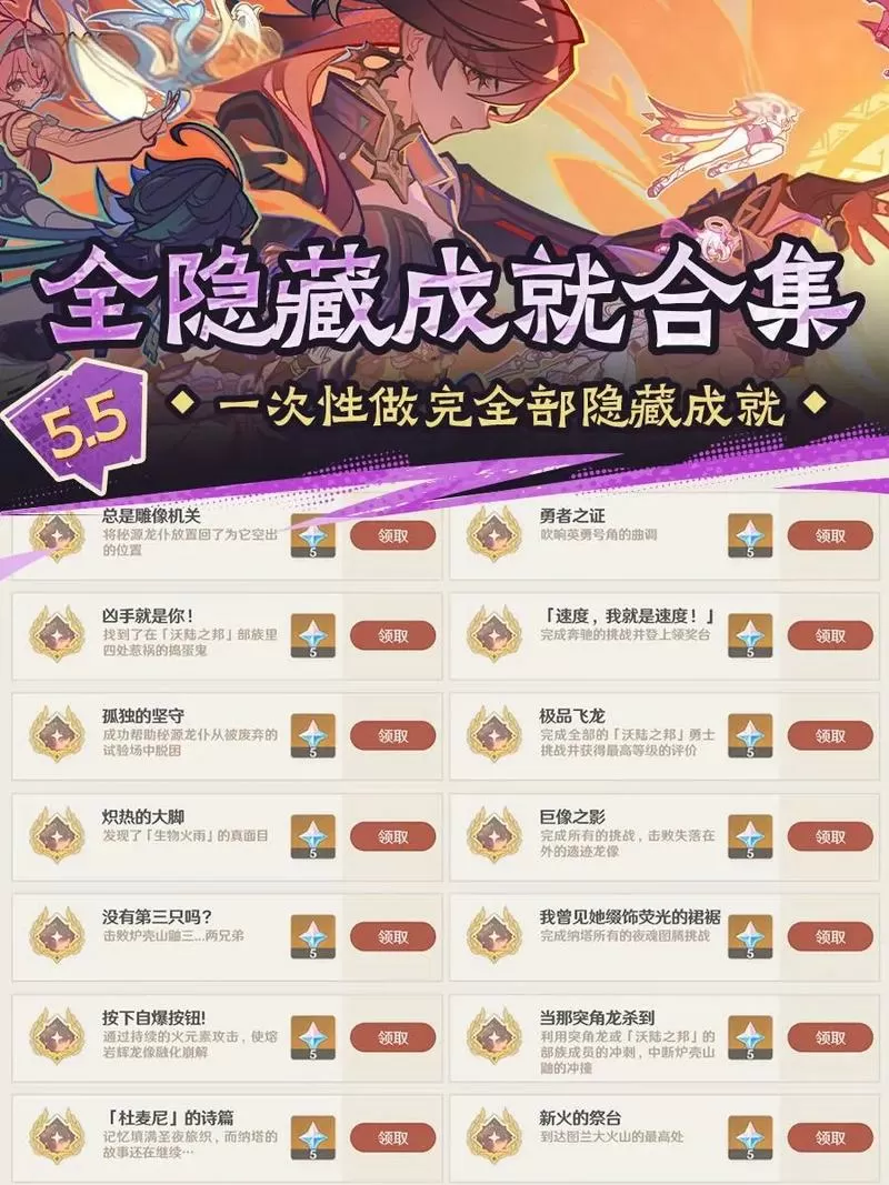 原神隐藏成就大全汇总