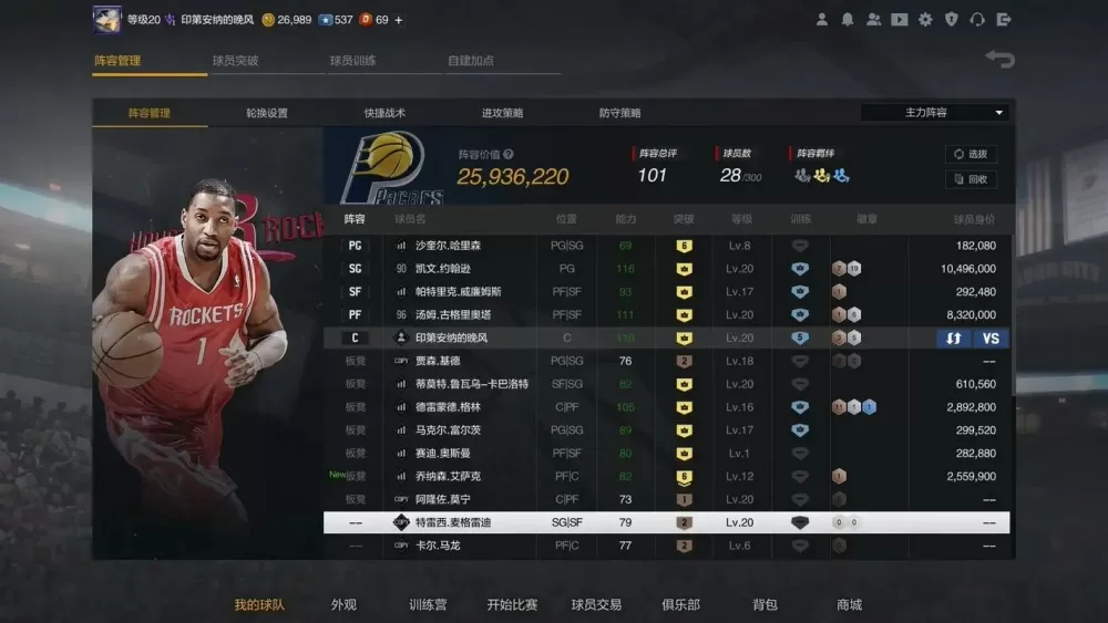 nba2kol2平民最强阵容推荐