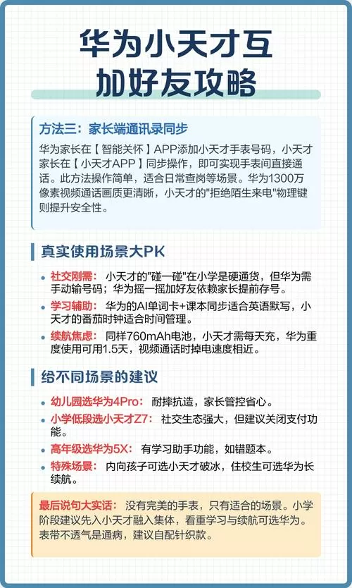华为儿童手表怎么添加小天才好友