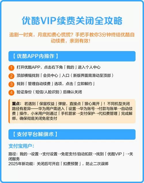 优酷会员自动续费为什么没有支付消息