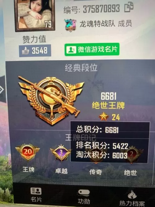 和平精英6000分是什么段位