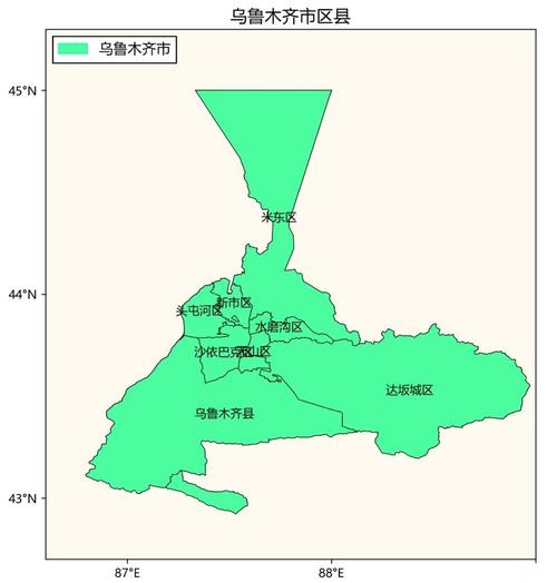 新疆乌鲁木齐市地图全图高清电子版完整版