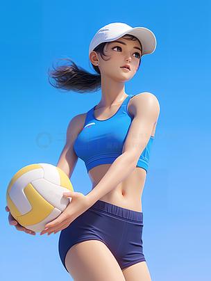 沙滩排球美女