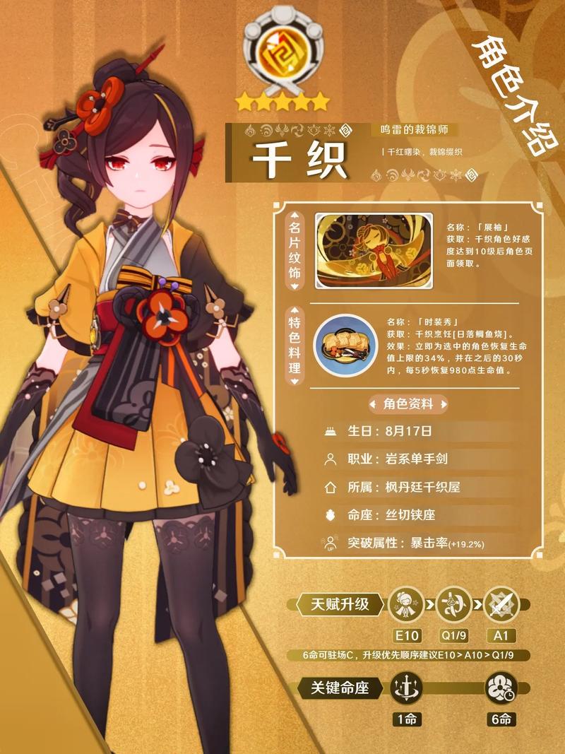 原神【V4.5攻略】 角色攻略 千织使用指南