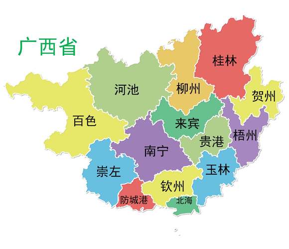 广西地图全图