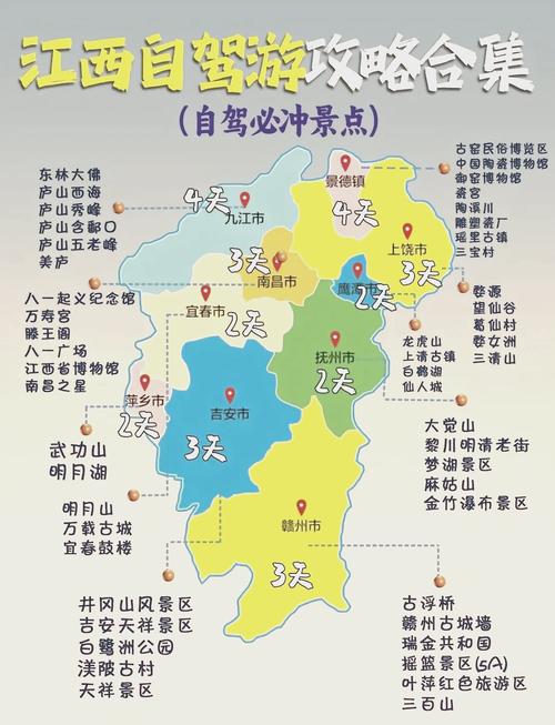 江西旅游地图简图
