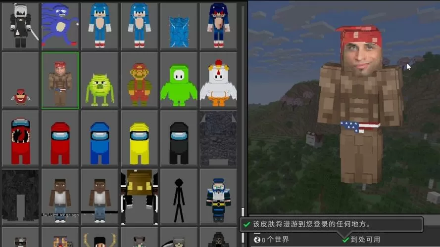我的世界基岩版4d皮肤包