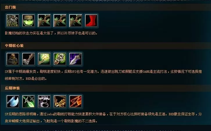 DOTA1影魔出装