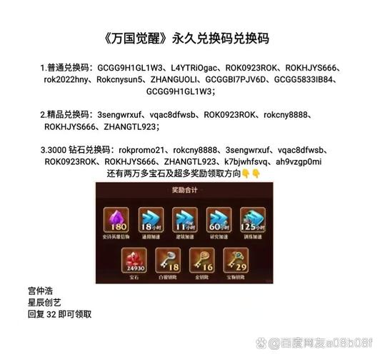 万国觉醒兑换码