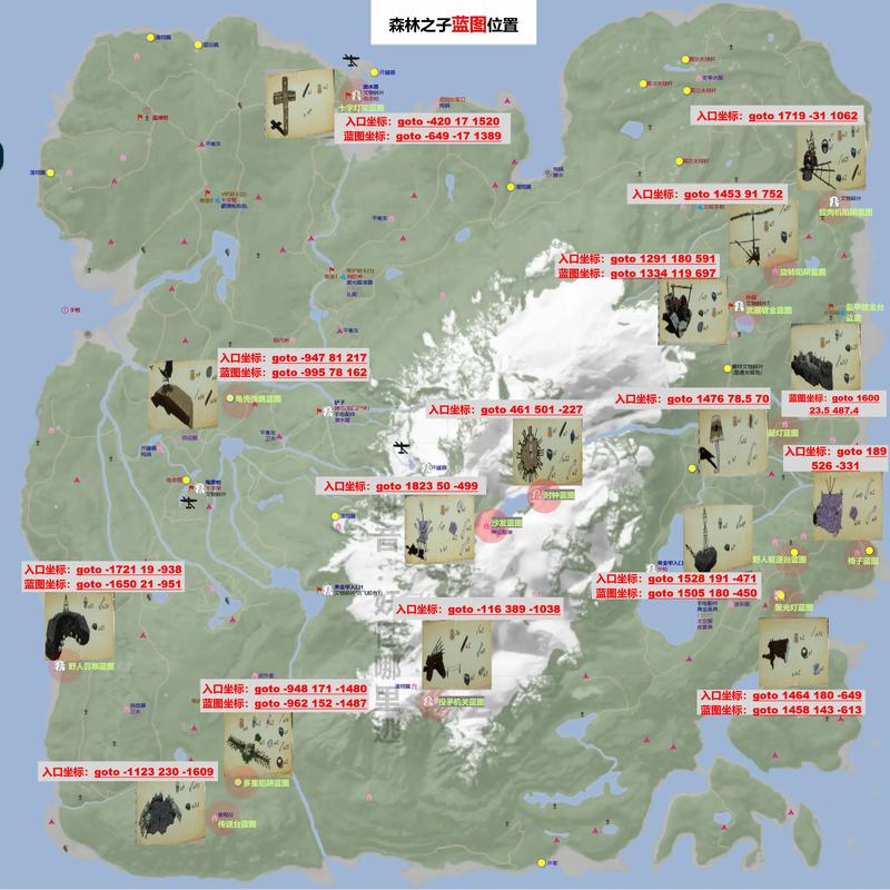 《森林之子》物资地图大全高清