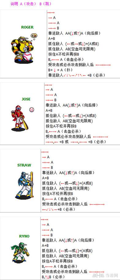 忍者棒球图文出招表大全