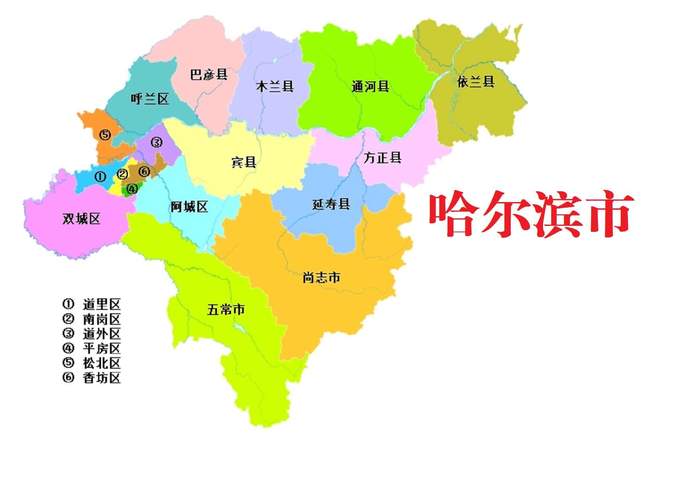 哈尔滨市地图