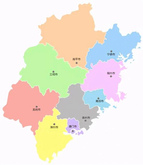福建省地图行政区域版(150万)