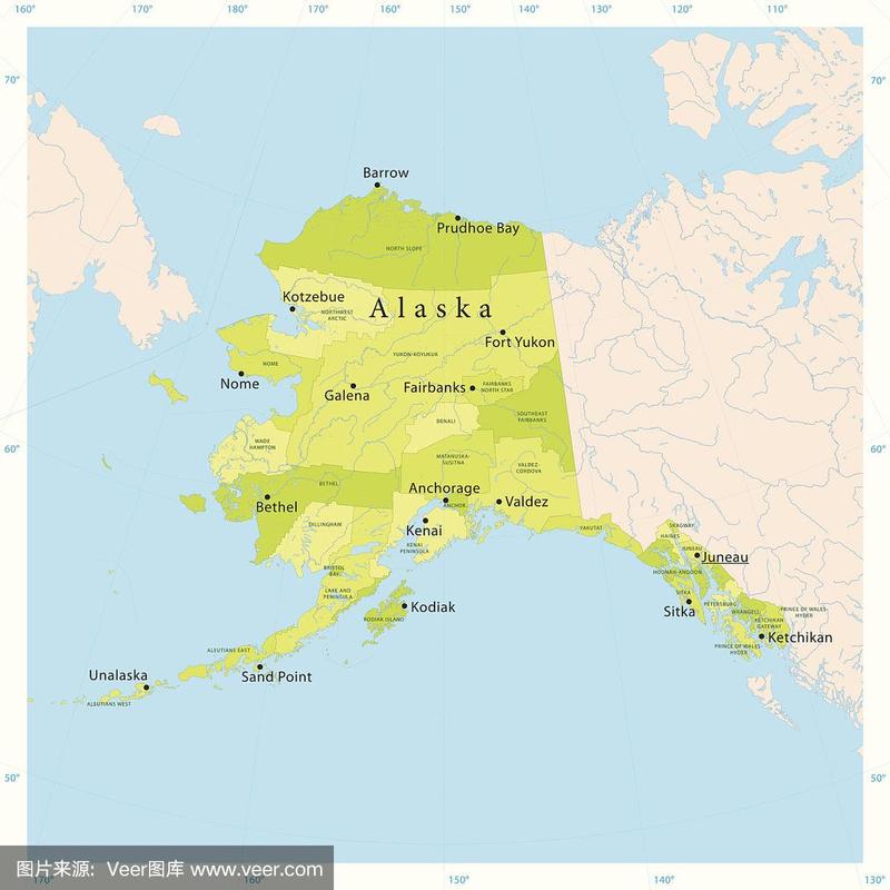 阿拉斯加地图